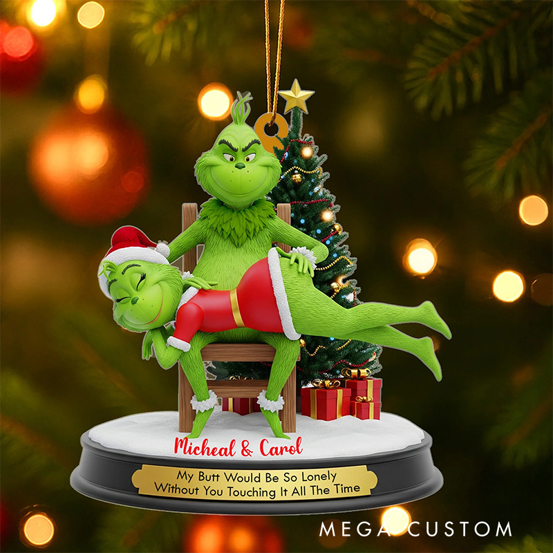 Personalized Funny Green Monsters Acrylic Ornament for Couple Movie Christmas Gift Film Xmas Gift Christmas Decor