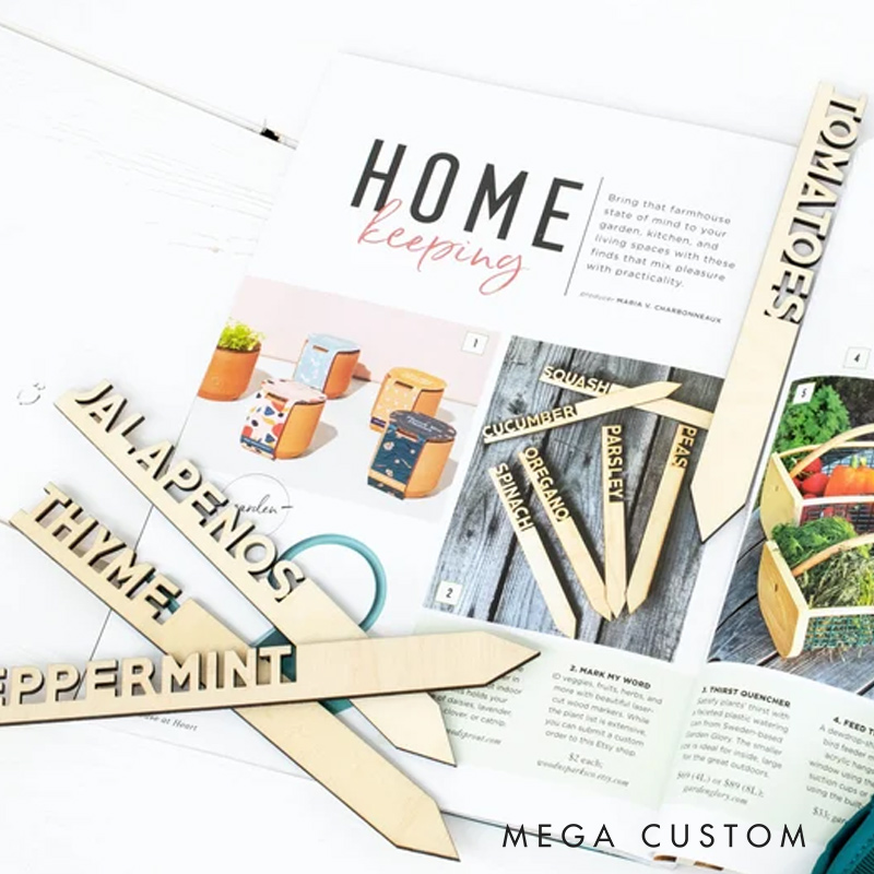Personalized Vegetable Herb Plant Stakes Garden Markers Gardening Lovers Gift