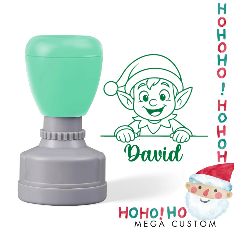 Personalized Cute Christmas Peeking Stamp Christmas Gift for Kids Christmas Toddler Gifts