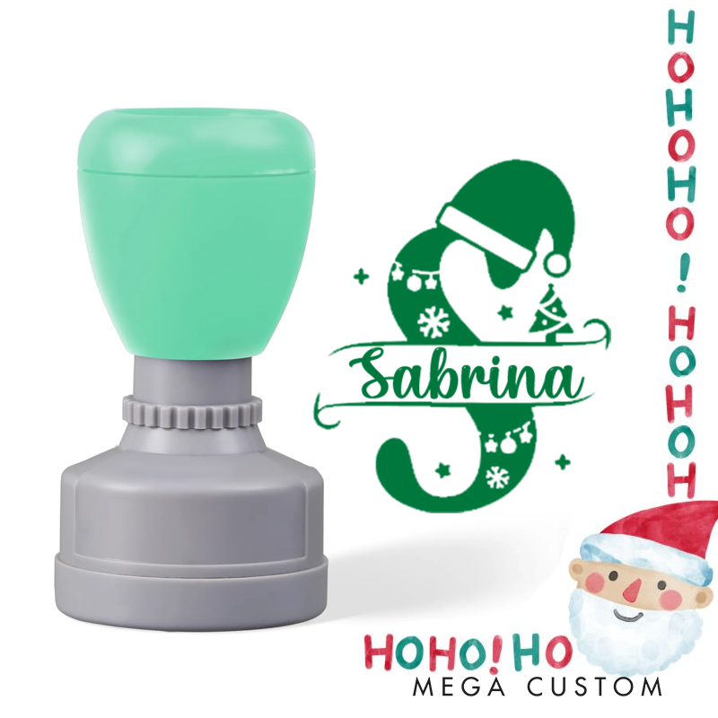 Personalized Cute Christmas initials Stamp Christmas Gift for Kids Christmas Toddler Gifts