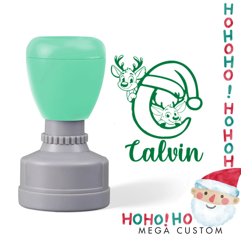 Personalized Christmas Monogram Alphabet Stamp Christmas Gift for Kids Christmas Toddler Gifts