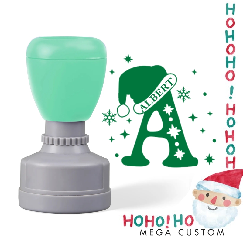 Personalized Christmas Letters with Hat and Snowflakes Stamp Christmas Gift for Kids Christmas Toddler Gifts
