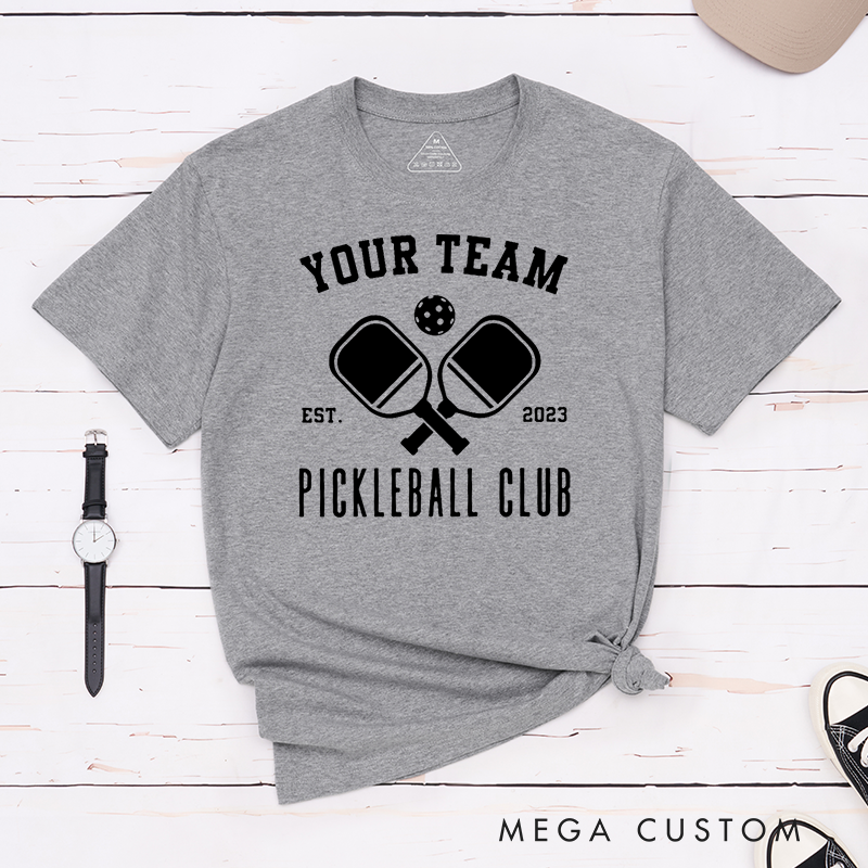 Personalized Pickleball Team T-Shirt with Customize Your Team Name and Year
