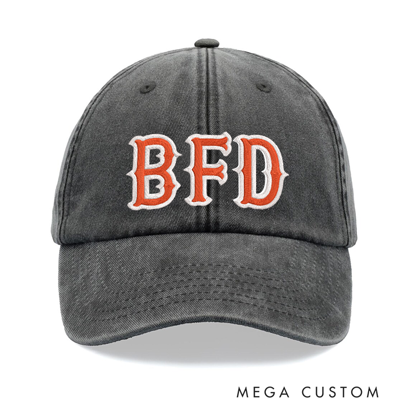 Personalized BFD Embroidered Baseball Cap for Firefighters Classic Gift with Customizable Design