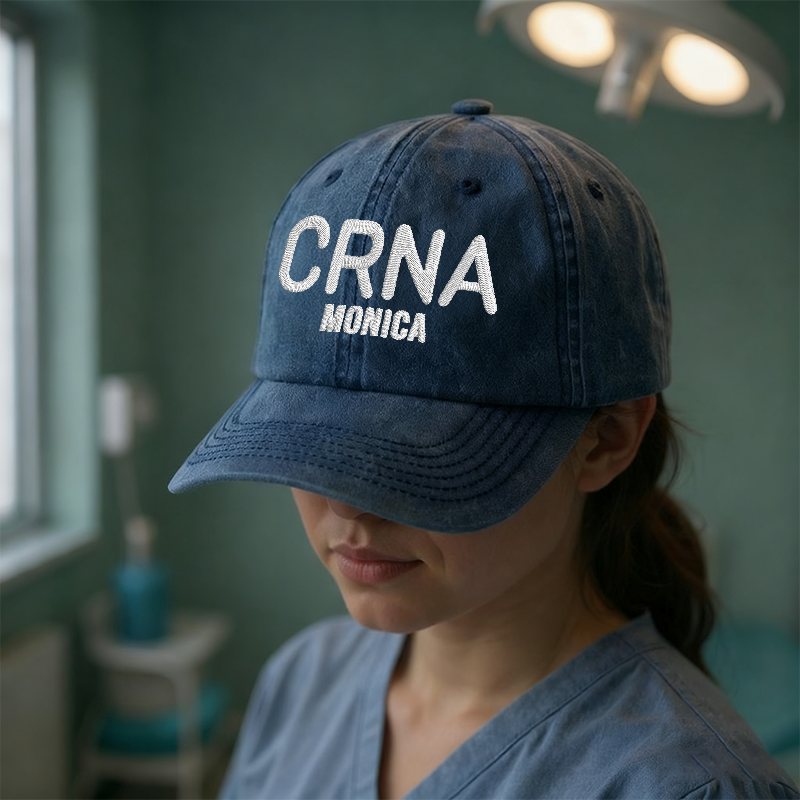  Personalized CRNA Embroidered Cap Custom Color Adjustable Embroidered Dad Hat