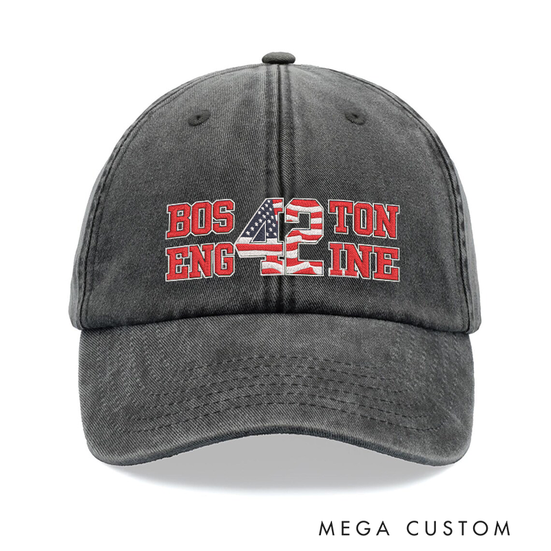 Personalized Firefighter Embroidered Baseball Cap with Custom Engine and Truck Numbers Unique Gift for Fire Department Heroes