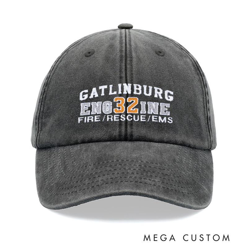 Personalized Dept Number Embroidered Baseball Cap Thoughtful Gift for Firefighters and Fire Department Teams