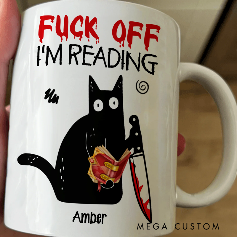 Personalized F*Ck Off I'M Reading Mug Funny CUP humor Gifts For  geek Nerd