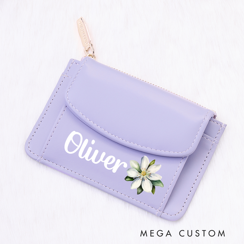 Personalized Leather Name Wallet Personalized Women Folding Bag Women Party Favors Gifts Holiday Gifts 