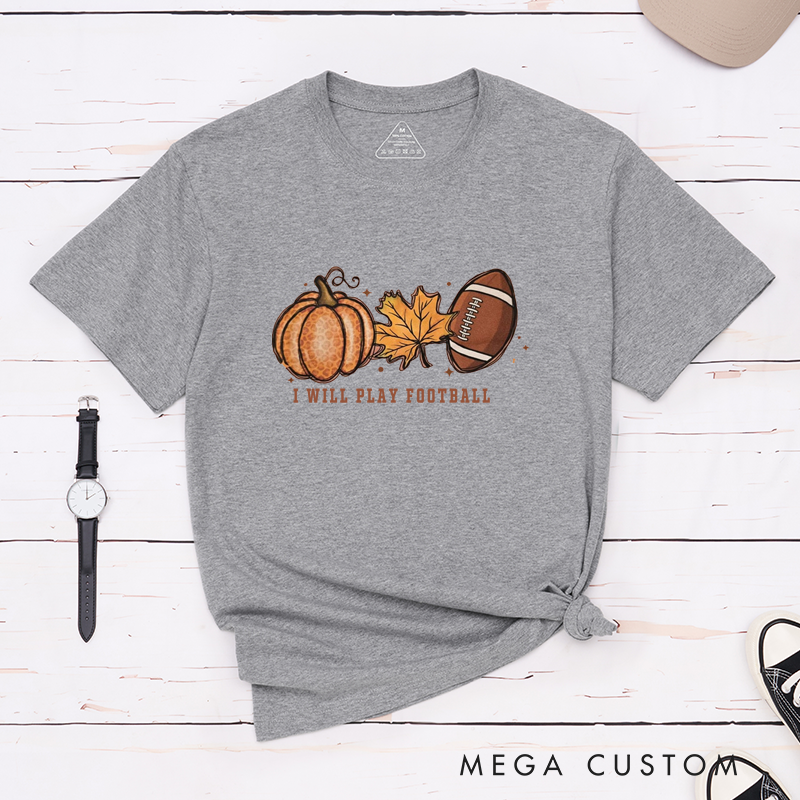 Personalized American Football and Rugby Autumn Game Day T-Shirts with Featuring Custom Number-Fall, Football, and Fun