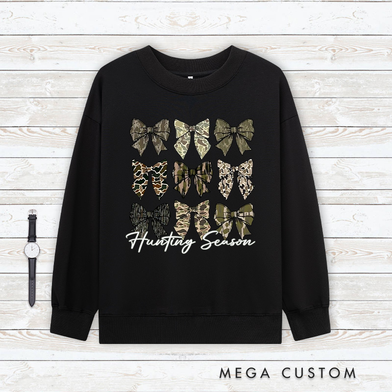 Personalized Hunting Camouflage Sweatshirt Hunting Classic Sweatshirts Hunting Season Gift for Her Him