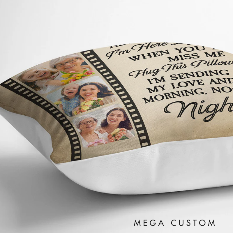 Personalized Photo I'm Here By Your Side Memorial Pillow