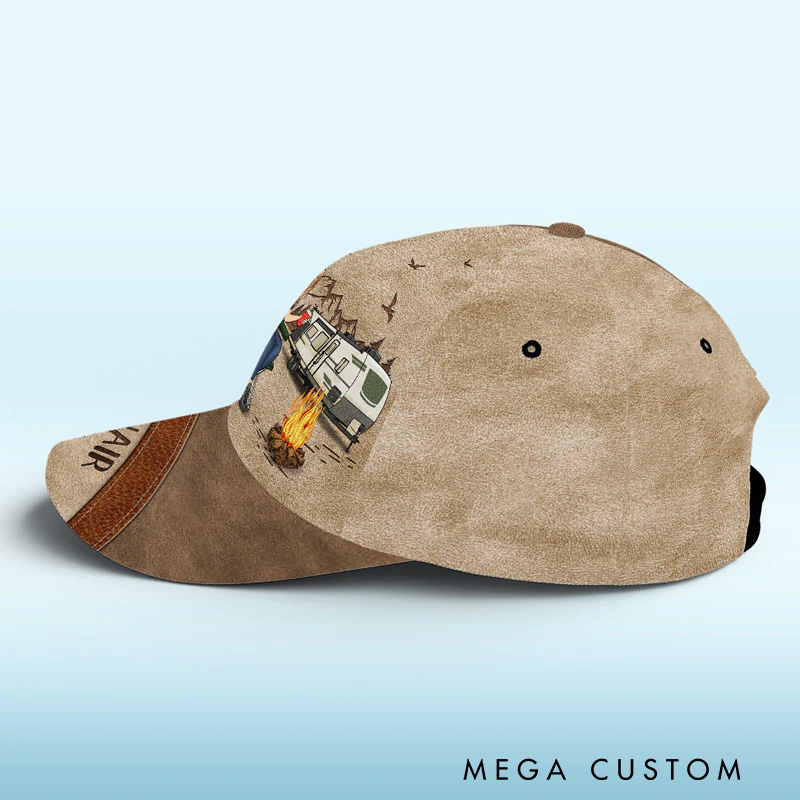 Personalized Camp Hair Don't Care Custom All over Print Classic Cap - Gift for Camping Lovers