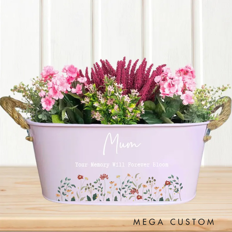 Personalized Memorial Planter Cemetery Flower Pot Grave Ornament Bereavement In Loving Memory Plant Pot Planter