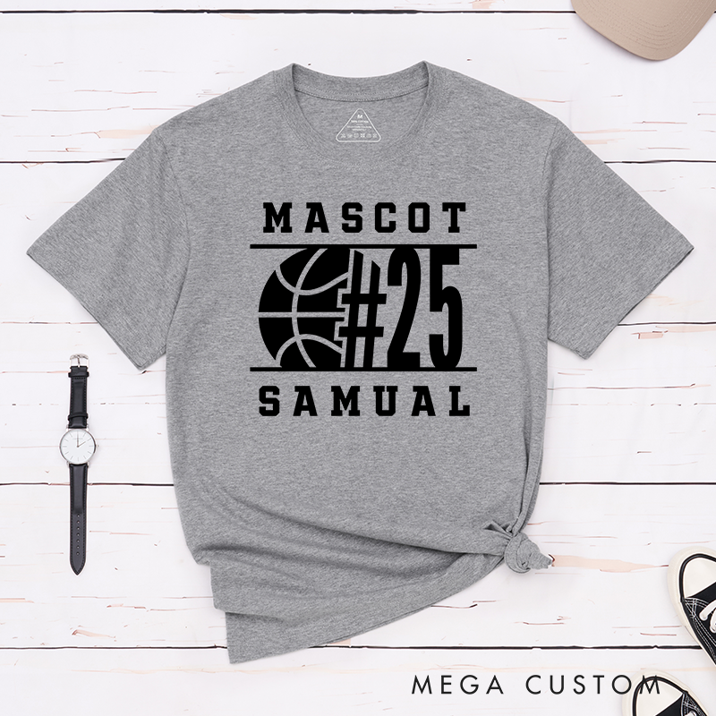 Personalized Basketball T-Shirt Design Featuring Player Number and Bold Basketball Graphic for Sports Fans