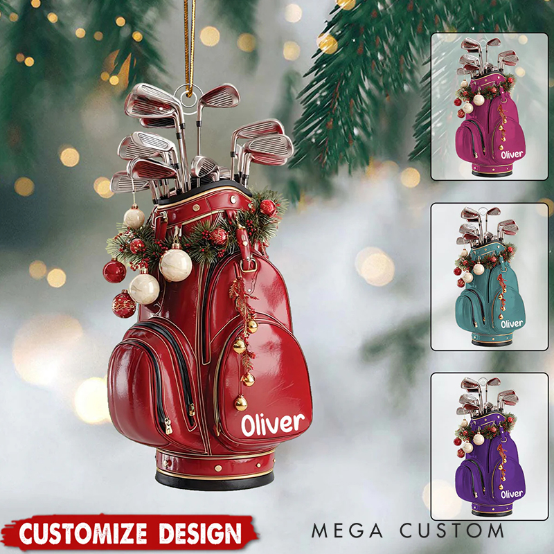 Personalized Golf Bag Christmas Ornament for Golf Enthusiasts with Custom Touch  