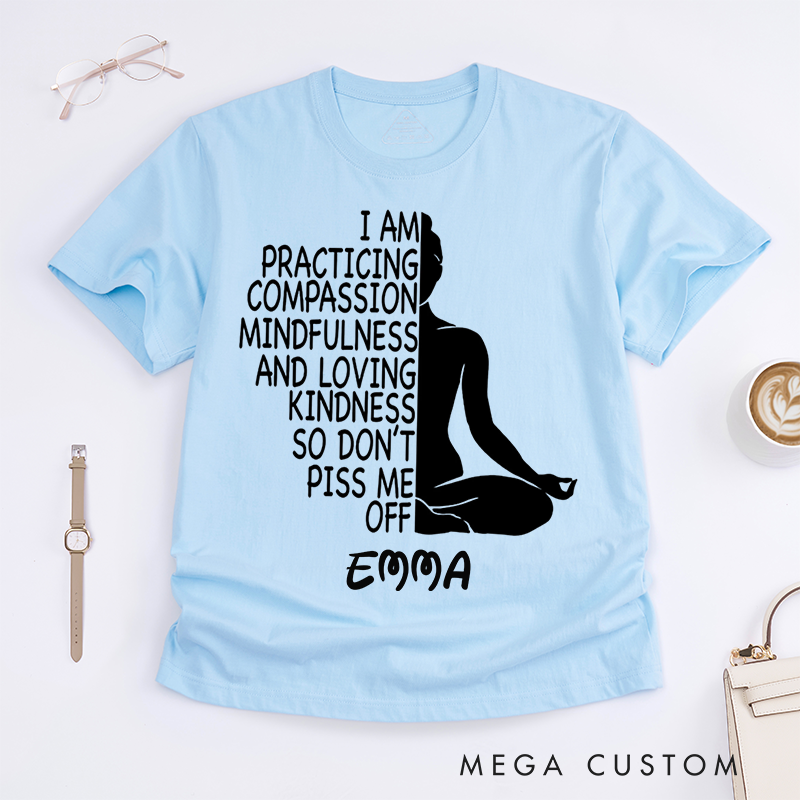 Personalized Meditation T-shirts Yoga T-shirts Yoga Instructor T-shirts Yoga Sports T-shirts Women Yoga Gifts