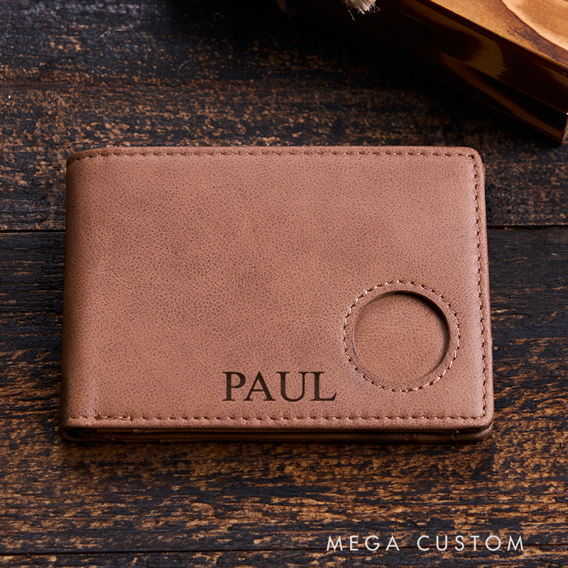 Personalized Leather Wallet For Him Engraved Genuine Leather Wallet Mens Wallet Anniversary Gift For Him Boyfriend Gift Dad Gift Husband Gift