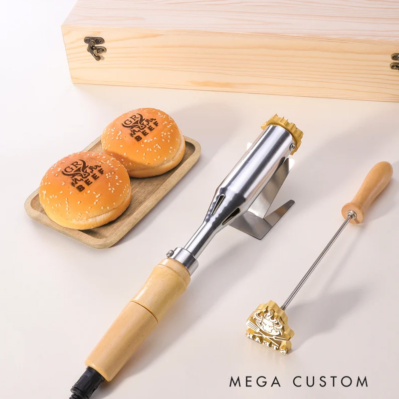 Personalized Sourdough Bread Branding Iron Stamp Customized Bread Stamp with Name Burger Branding Iron for Baker Christmas Gift Baking Lover Gifts