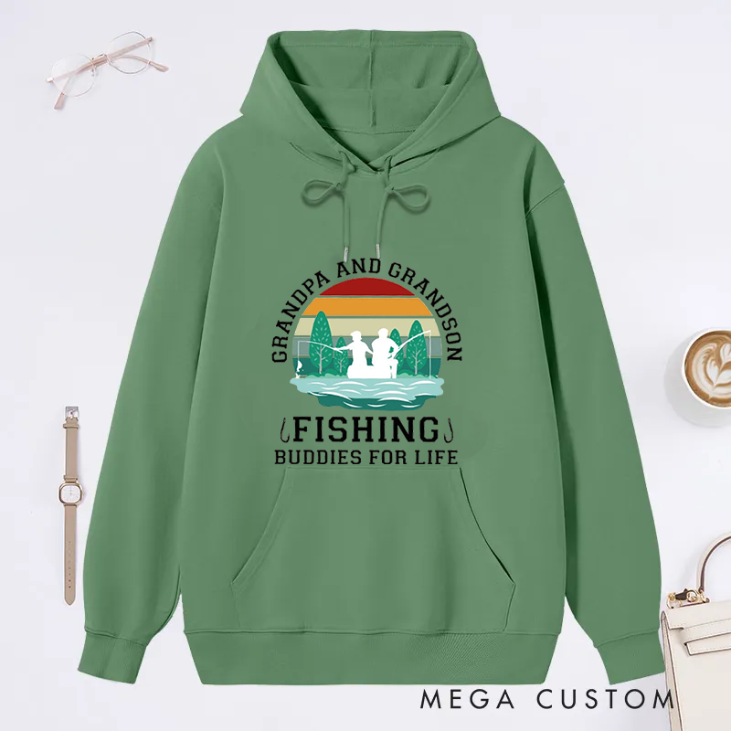Personalized Fishing Hoodie Fishing Buddies for Life Design Funny Fishing Hoodie Perfect Gift for Fishing Lovers Perfect for Outdoor and Casual Wear