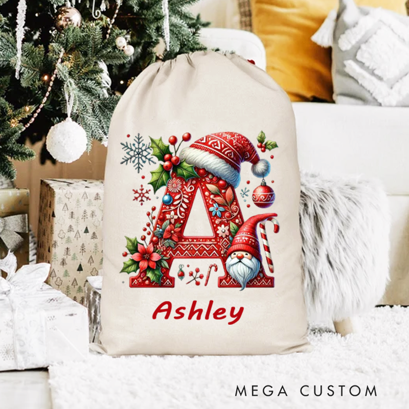 Custom Christmas Sack With Name Personalized Christmas Tree Sack Customized Christmas Gifts Customizable Christmas Supplies