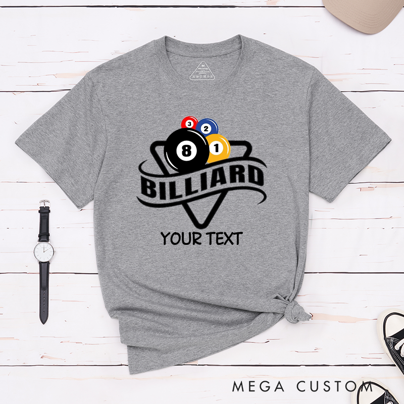 Personalized Billiard and Pool T-Shirts with Custom Your Text - Rack Your Style