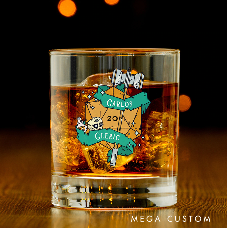 Personalized Rpg Character Whiskey Glasses Custom Game Lover Whiskey Glass Geek Nerd Game Enthusiasts Gifts