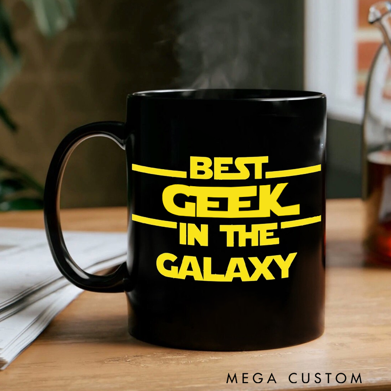 Personalized Funny Coffee Mug Custom Best Geek Nerd Gift Sci-Fi Lover Cup Geek Gift