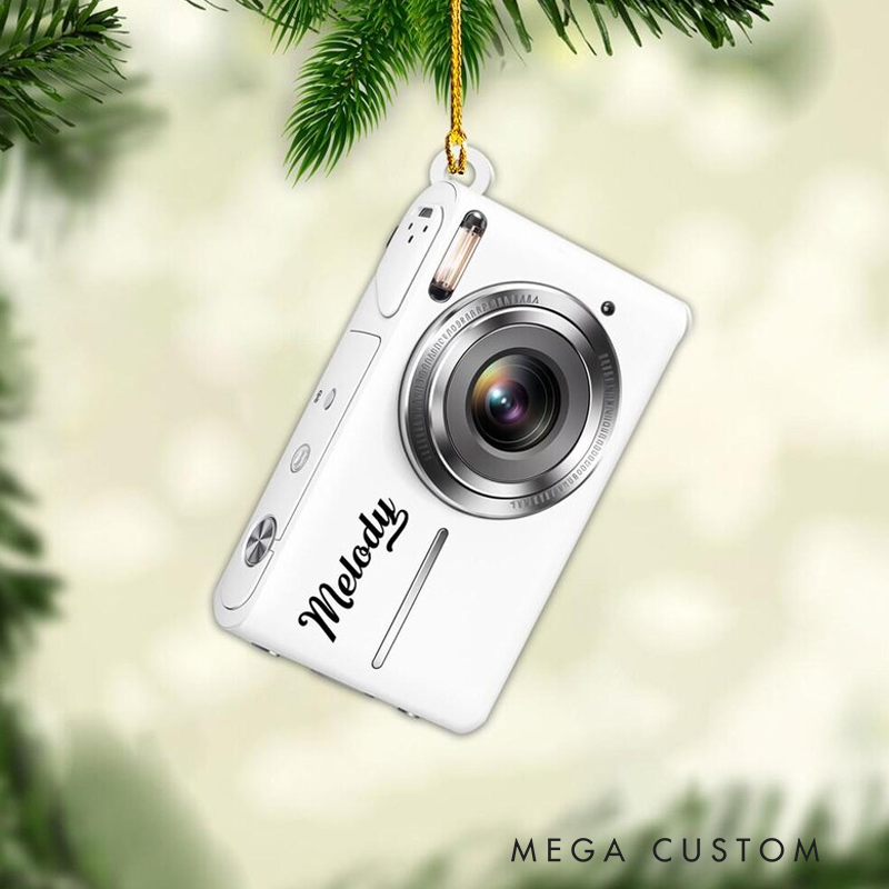 Personalized Camera Ornament Custom Photographer Christmas Gift