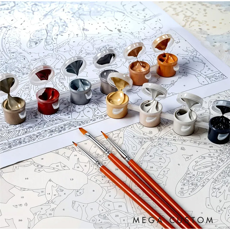 Personalized Ice Princess Paint by Numbers Painting Upload Your Photo for Art Lovers Cartoon Lovers Painting Gift for Kids Birthday