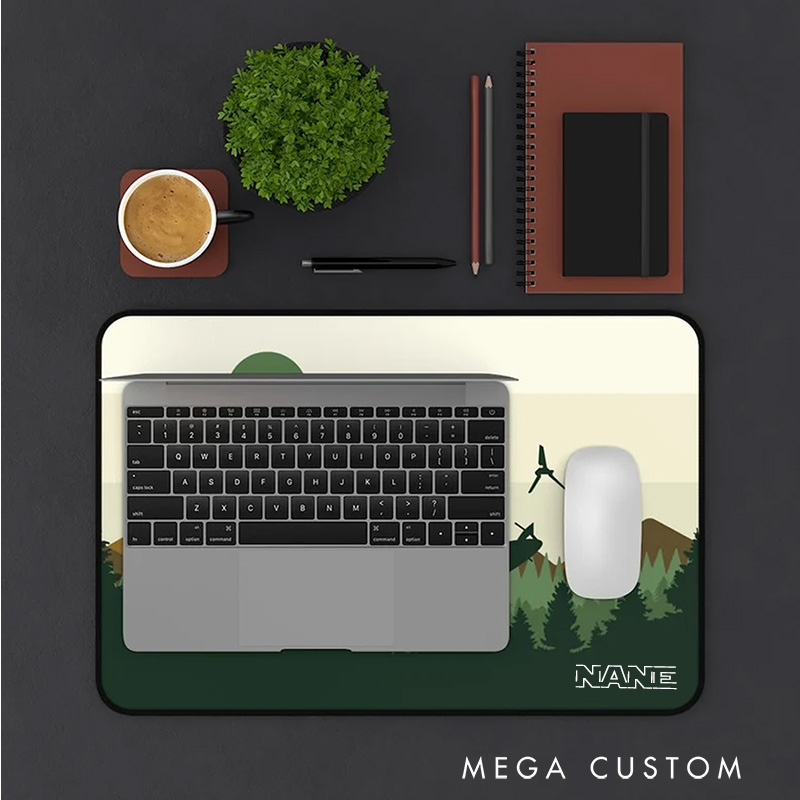 Personalized Custom Sci-Fi Forest Landscape Desk Mouse Pad Work or Gaming Mousepads Gift for Geek Nerd