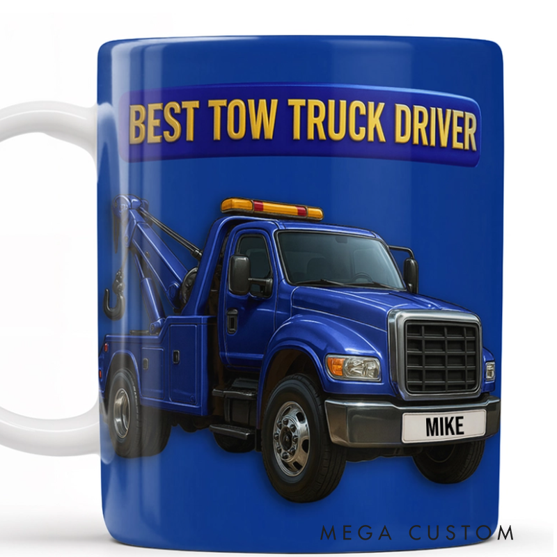 Personalized Kids Coffee Mug Best Tow Truck Lovers Christmas Gifts