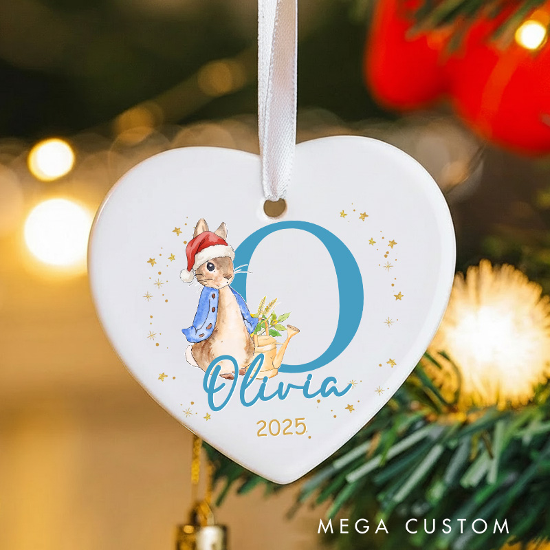 Personalized Cartoon Bunny Christmas Ornament for Kids Ceramic Ornament Anime Movie Christmas Gift Film Xmas Gift Christmas Decor