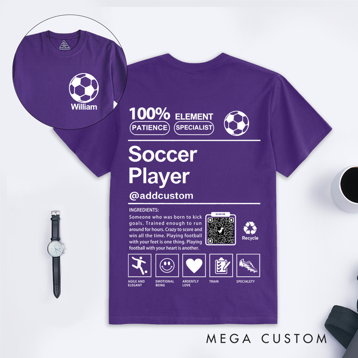 Personalized Soccer Basketball Volleyball and Baseball Player T-Shirt with Custom Name Fun and Unique Gift for Sports Fans