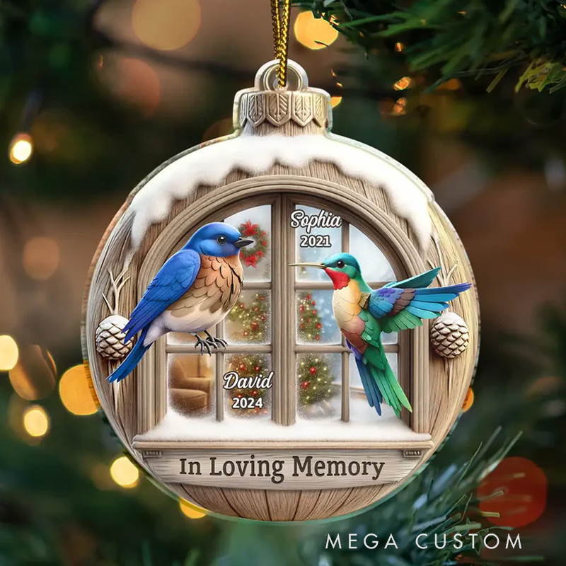 Personalized Acrylic Ornament Memorial I'm Always With You 3D Effect Christmas Ornament Loss of Loved One Gift 
