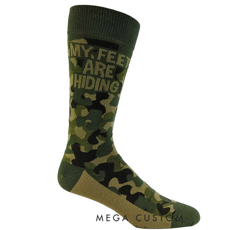 Personalized Camo Socks Funny Mens Socks Hunting Socks Hunter Gifts for Husband Boyfriend