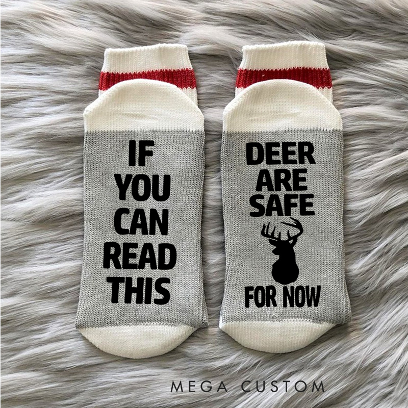 Personalized Hunting Socks Funny Duck Hunter Socks Gifts for Dad Husband Grandpa