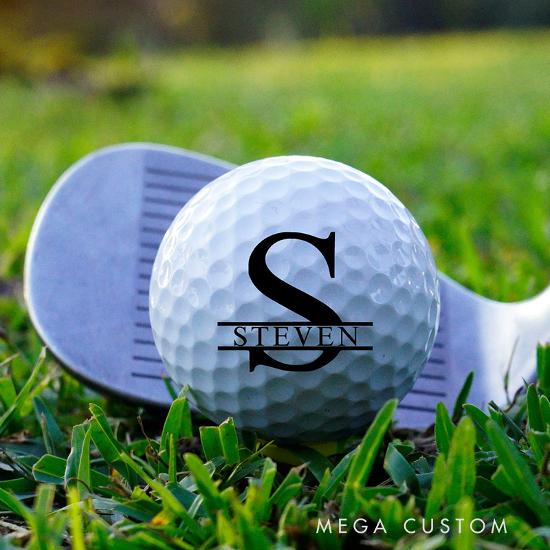 Personalized Monogram Golf Ball with Custom Initial and Name