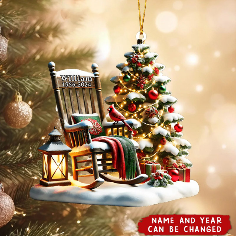 Personalized Memorial Ornament Christmas In Heaven Ornament Memorial Day Ornament Loss Ornament Funeral Ornaments