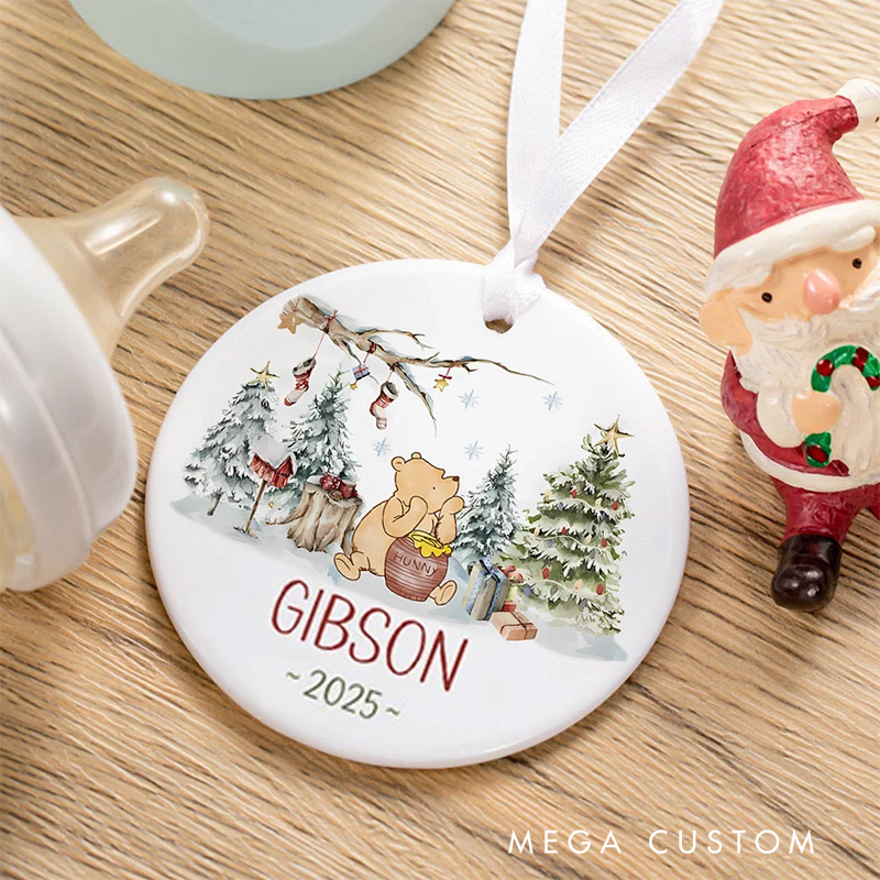 Personalized Classic Cartoon Bear Christmas Ornament for Kids Ceramic Ornament Anime Movie Christmas Gift Film Xmas Gift Christmas Decor