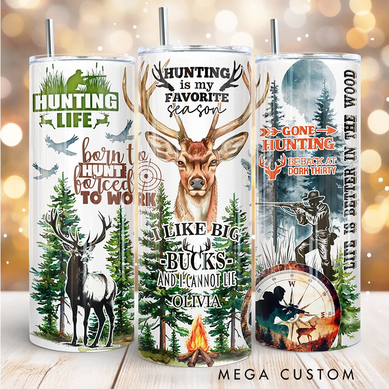 Personalized Hunting 20oz Tumbler Hunter Quotes Tumbler Gift for Outdoor Hunting Lover Husband Boyfriend