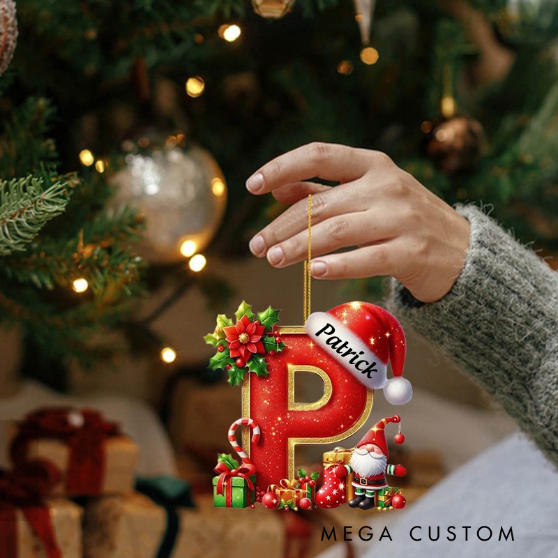 Personalized Colorful 26 Letters Acrylic Christmas Ornament Set Personalized Alphabet Decor for Tree and Home