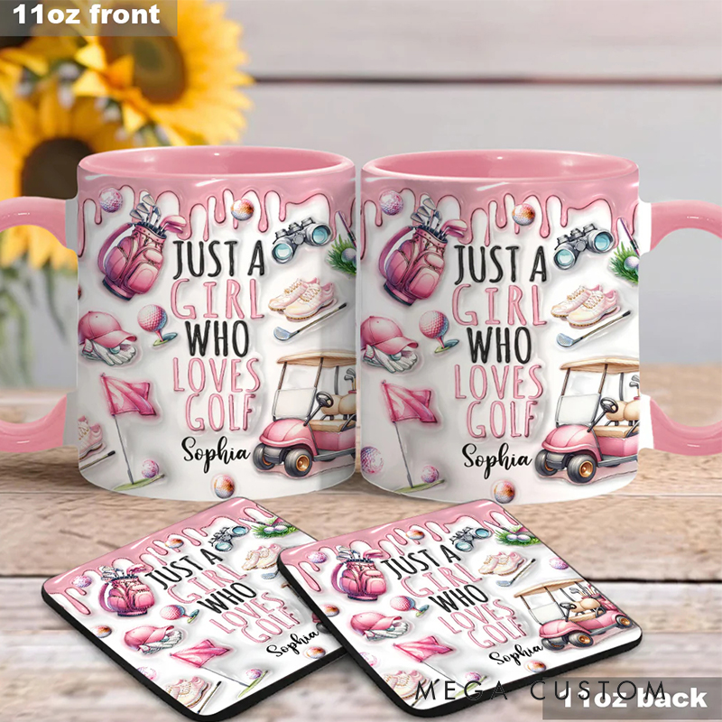Personalized "Just a Man Who Loves Golf" Golf Lover’s Mug with Custom Name