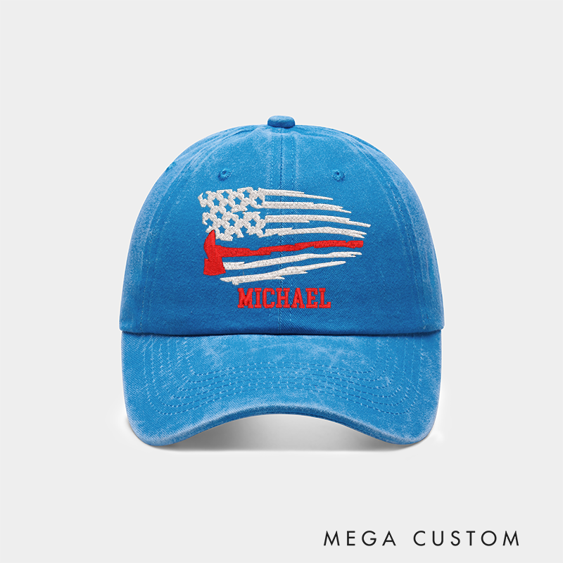 Personalized Fire Department Embroidered Baseball Cap with Custom Firefighter Cap Design Thoughtful Gift for Firefighters