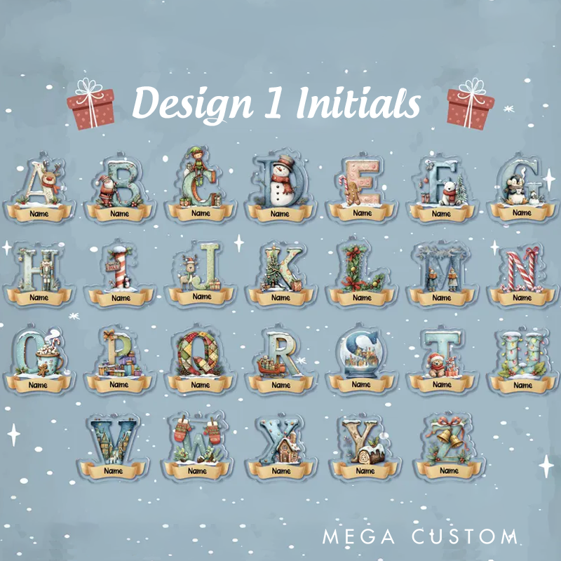 Personalized Letter Name Ornament Monogram Ornament 2025 Ornament Custom Initial Ornament Christmas Gift Family Ornament Keepsake