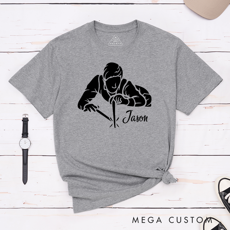 Personalized Billiards, Pool, and Snooker Game T-Shirts with Your Name and Winning Style