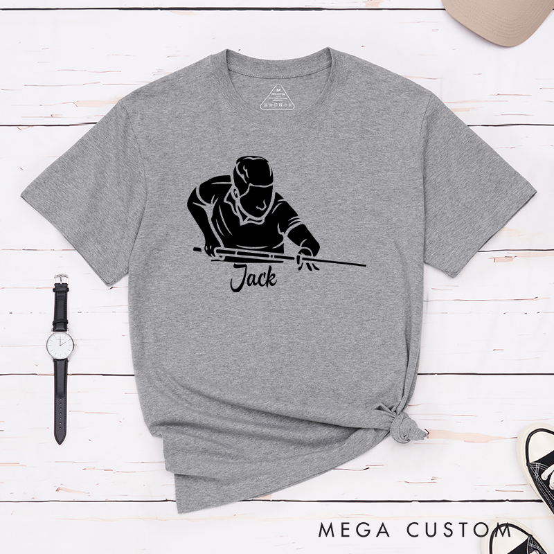 Personalized Billiards, Pool, and Snooker T-Shirts with Custom Your Name - Play with Precision and Style