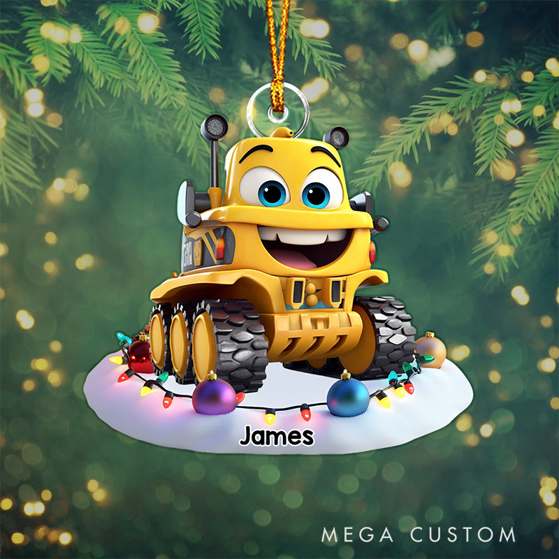 Personalized Kid Custom Shaped Ornament Dream Vehicles Gift for Grandkids 
