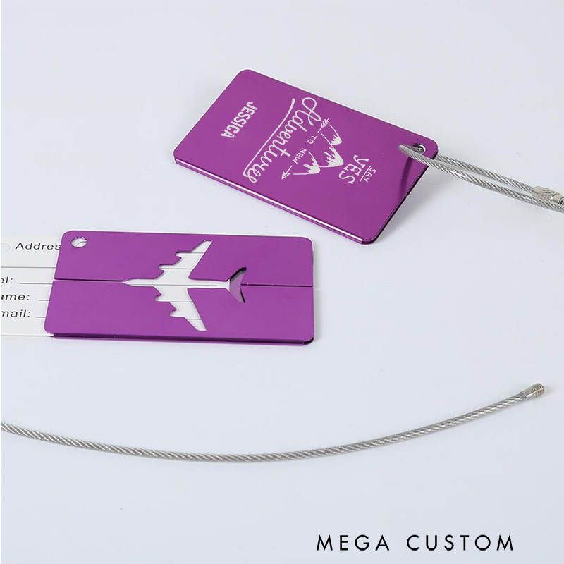 Personalized Luggage Tag Engraved Luggage Tag Baggage ID Tag for Outdoor Lovers Gift