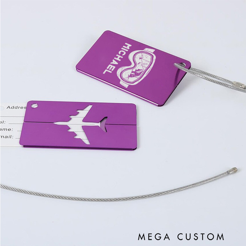 Personalized Adventure Luggage Tag Engraved Metal Luggage Tag Baggage ID Tag for Outdoor Lovers Gift